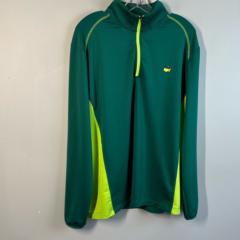 Masters Tech 1/4 Zip Pullover In Augusta Green Size XL Golf - Picture 4 of 13